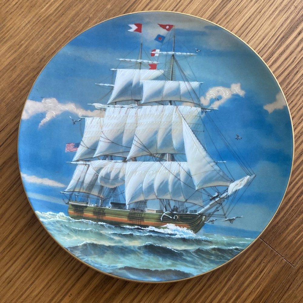 Great American Sailing Ships Plate The Rosenthal Group For The Danbury Mint